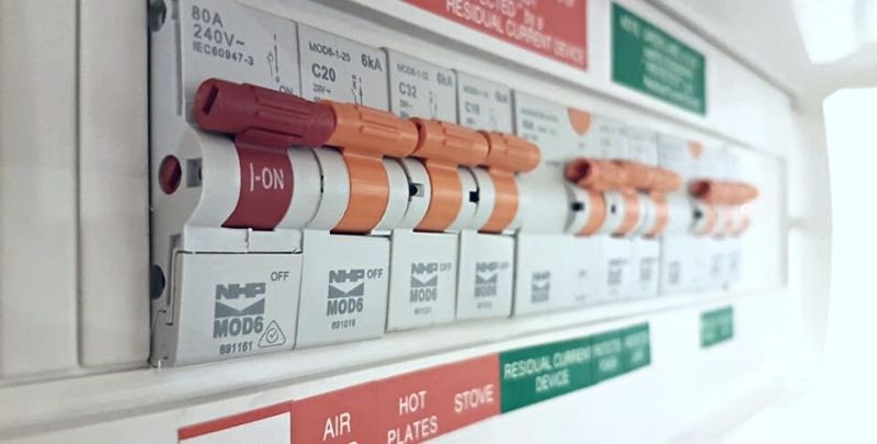 Circuit-breakers-on-switchboard