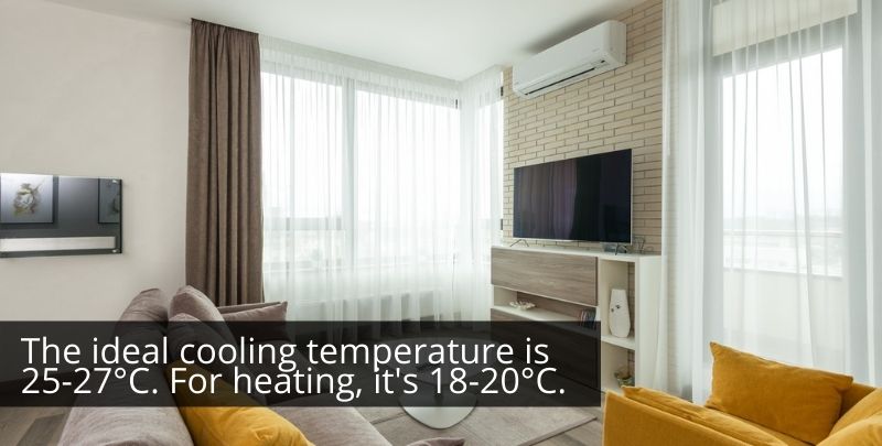 ideal air conditioner temperature