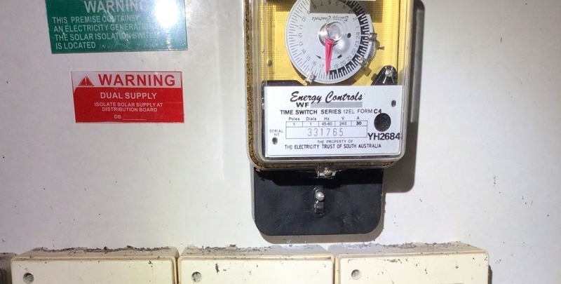 Picture of an electricity meter.