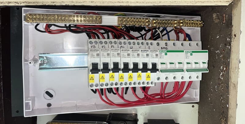 Electrical switchboard being serviced